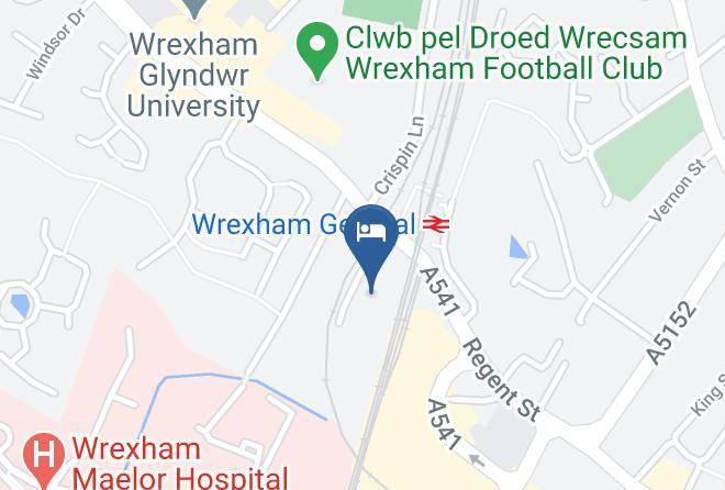 Wrexham - Premier Inn Wrexham Town Centre Hotel Maps