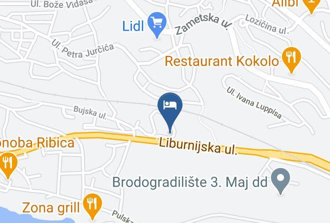 Rijeka - Prenociste Kantrida Maps