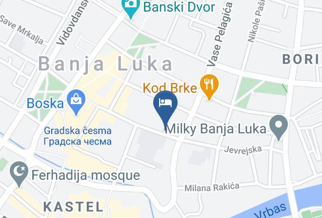 Banja Luka - Prenociste Centar Maps
