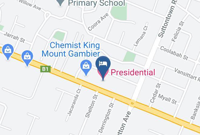 Mount Gambier - The Presidential Accommodation & Suites Maps
