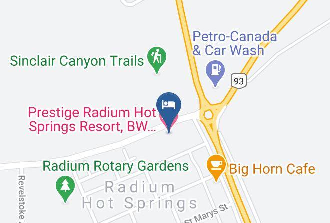 East Kootenay - Prestige Radium Hot Springs Resort Bw Premier Collection Maps