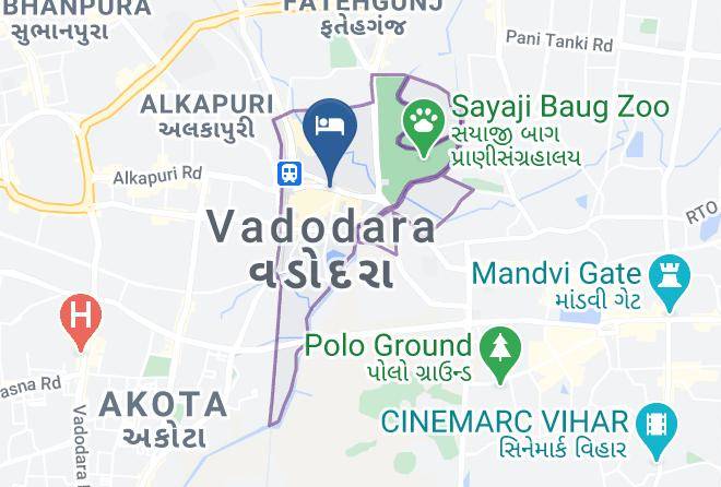 Vadodara - Pride Biznotel Vadodara Maps
