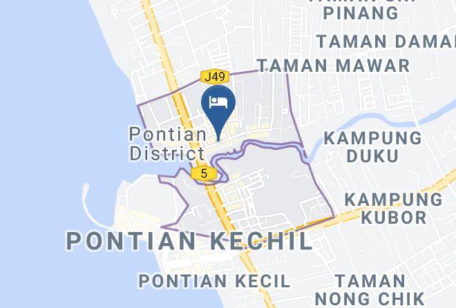 Pontian District - Princess Hotel Pontian Maps