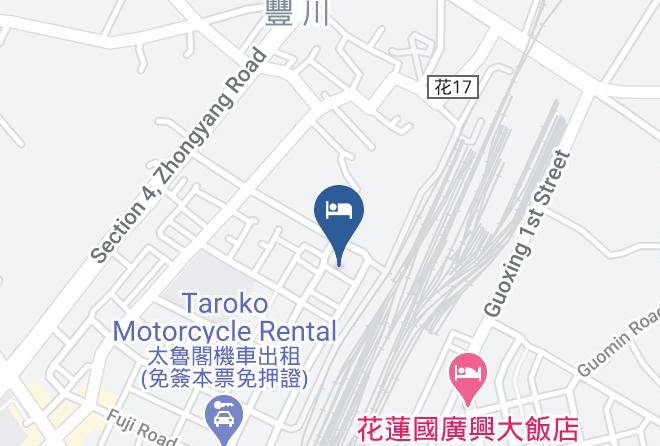Printemps Hostel Mapa - Taiwan - Hualiennty