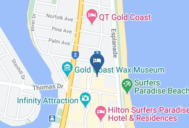 Gold Coast - Private Apt In The Heart Of Surfers Paradise Maps