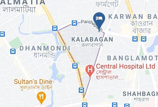 Dhaka - Priyo Nibash Stylish Residential Hotel Maps