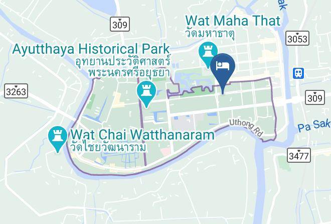 Amphoe Phra Nakhon Si Ayutthaya - Promtong Mansion Maps