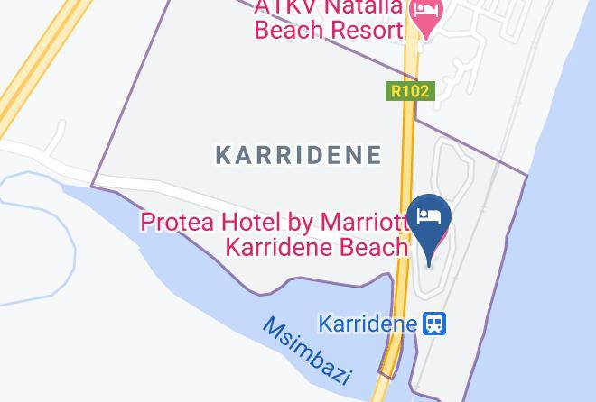 Protea Hotel Karridene Beach Map