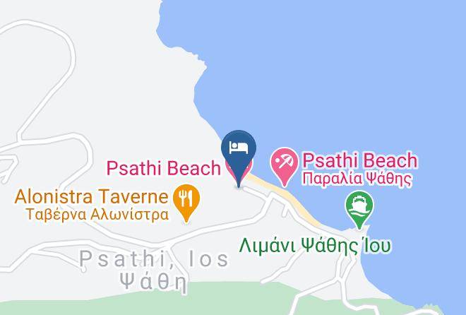 Thira - Psathi Beach Maps