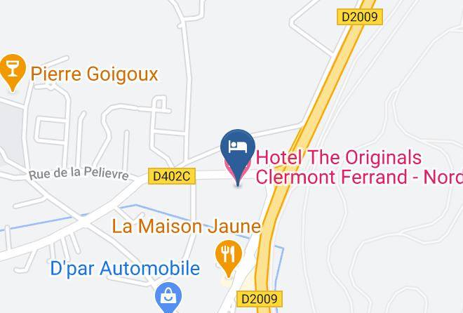 Hotel The Originals Clermont Ferrand Nord Map