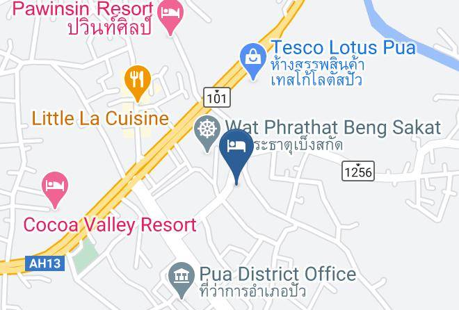 Amphoe Pua - Puadeview Boutique Resort Maps