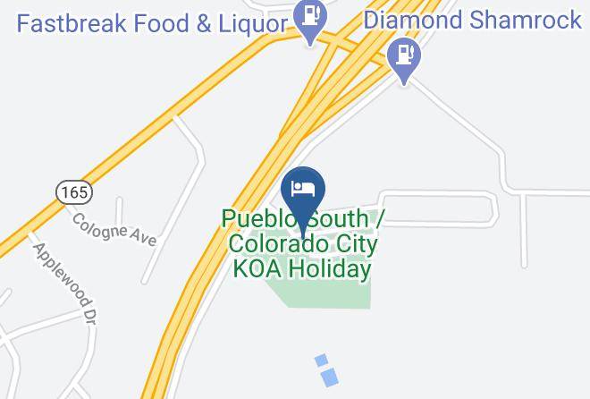 Pueblo - Pueblo South Colorado City Koa Holiday Maps