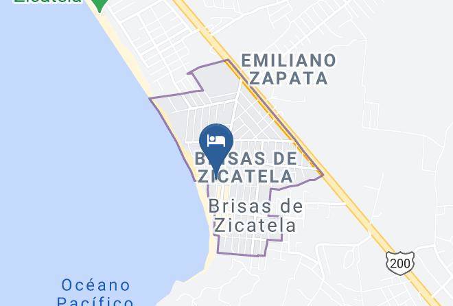 Santa Mariaotepec - Punta Zicatela Hotel Maps