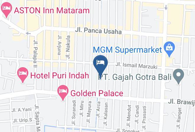 Kota Mataram - Puri Indah Hotel Subak Maps