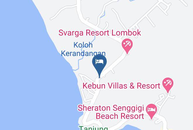 West Lombok Regency - Puri Saron Senggigi Hotel Maps