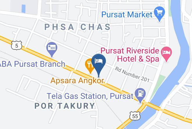 Pou Sat Town - Pursat Century Hotel Maps