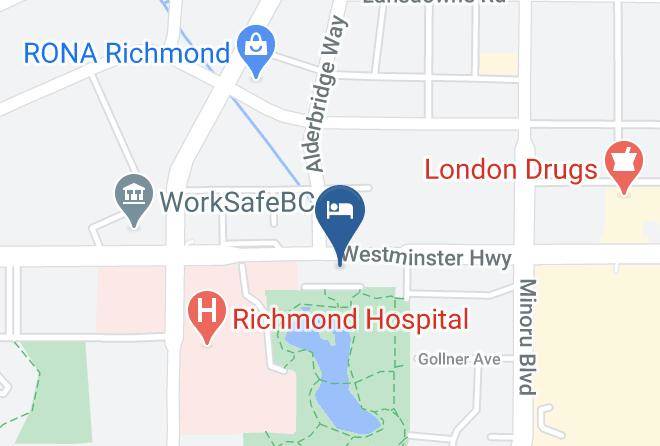 Quality Hotel Airport South Richmond Map