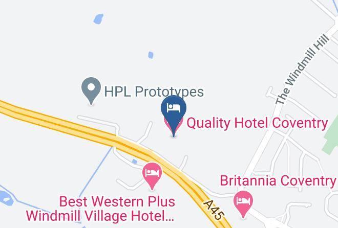 Quality Hotel Coventry Map