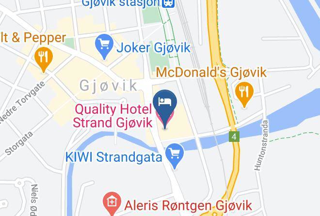 Gjovik - Quality Hotel Strand Gjovik Maps