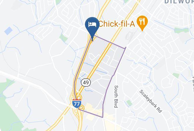 Mecklenburg - Quality Inn Airport Near Uptown Maps