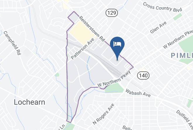 Quality Inn Near Pimlico Racetrack Map