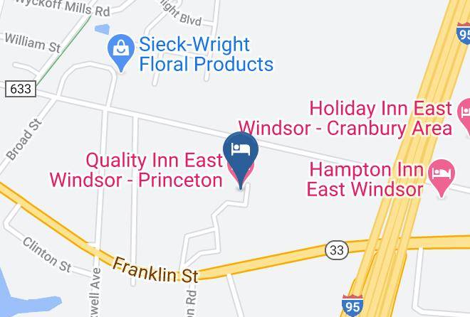 Quality Inn East Windsor Princeton Map