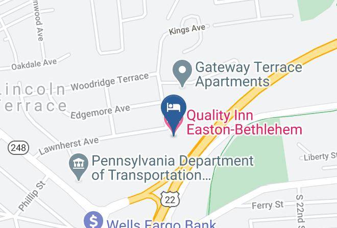 Quality Inn Easton Bethlehem Map