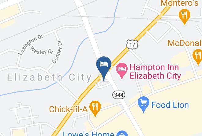 Pasquotank - Quality Inn Elizabeth City Near University Maps