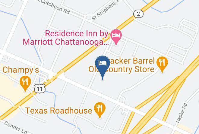 Quality Inn Chattanooga Map
