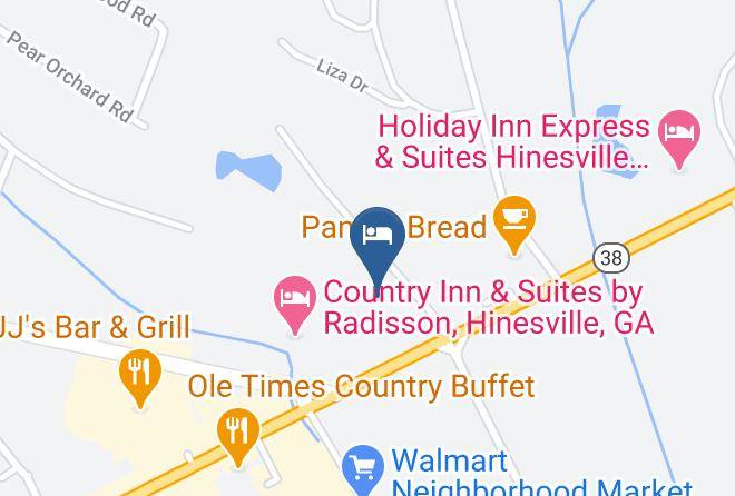 Liberty - Quality Inn Hinesville Fort Stewart Area Maps