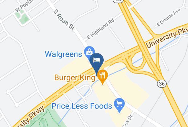 Washington - Quality Inn Downtown Johnson City Maps