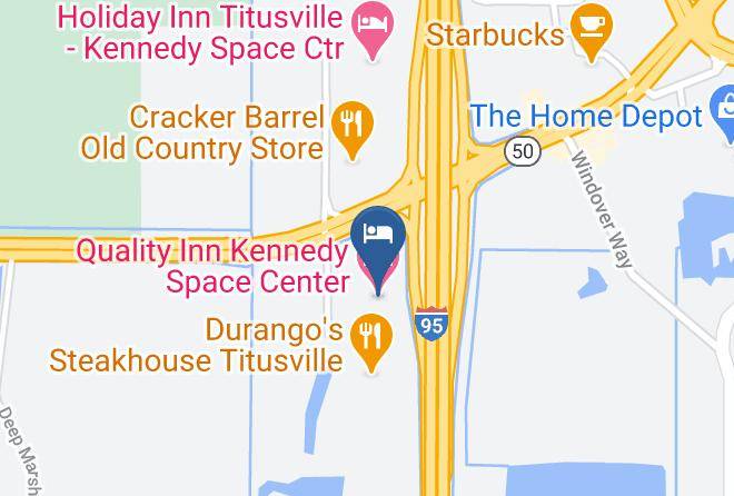 Quality Inn Kennedy Space Center Map