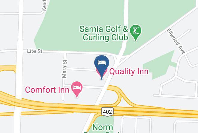 Lambton - Quality Inn Hotel In Sarnia Maps