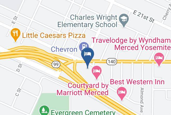 Merced - Quality Inn Merced Gateway To Yosemite Maps