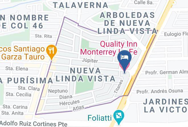 Quality Inn Monterrey La Fe Map