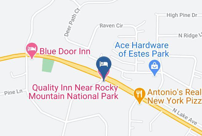 Quality Inn Near Rocky Mountain National Park Map
