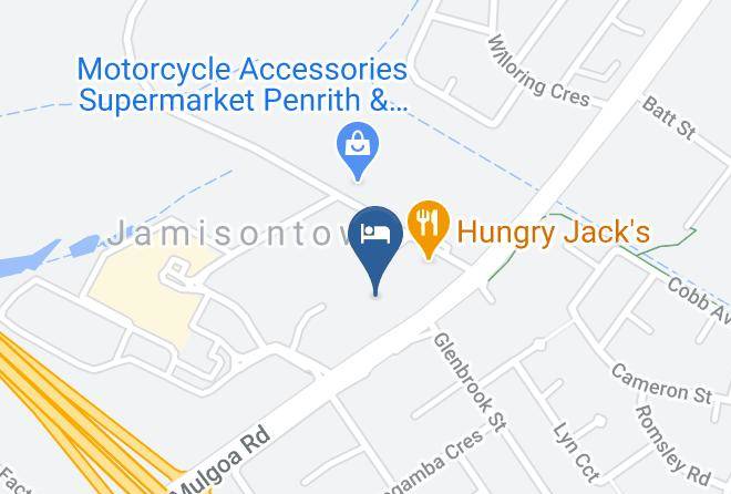 Quality Inn Penrith Map