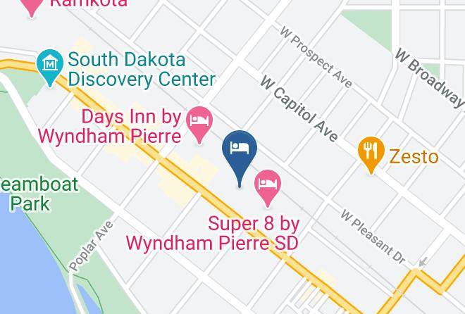 Hughes - Quality Inn Pierre Fort Pierre Maps