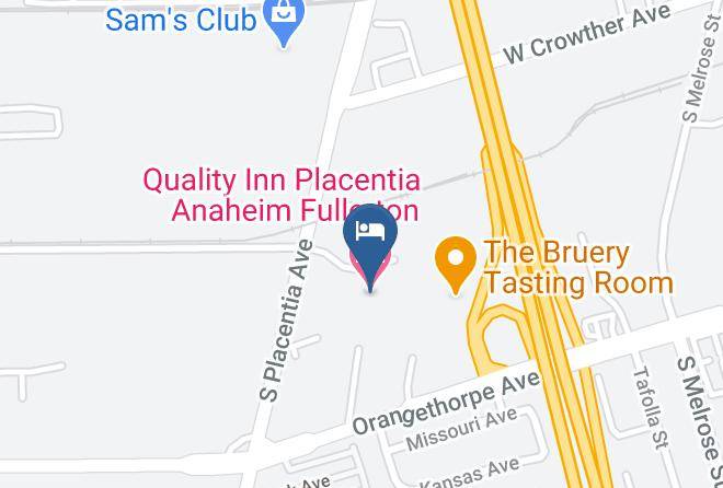 Orange - Quality Inn Placentia Anaheim Fullerton Maps