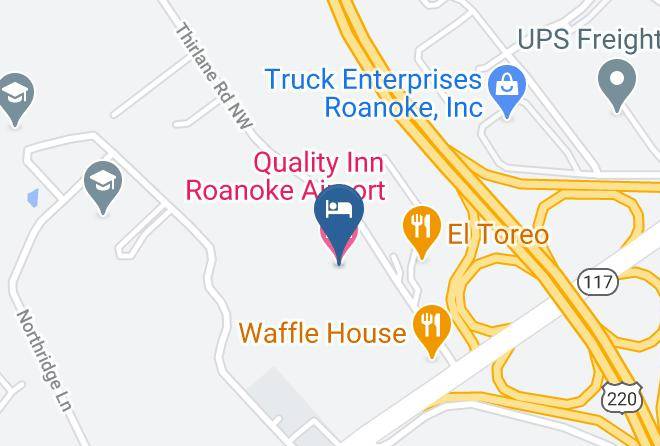 Roanoke - Quality Inn Roanoke Airport Maps