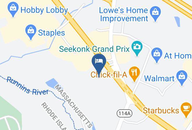 Quality Inn Seekonk Providence Map