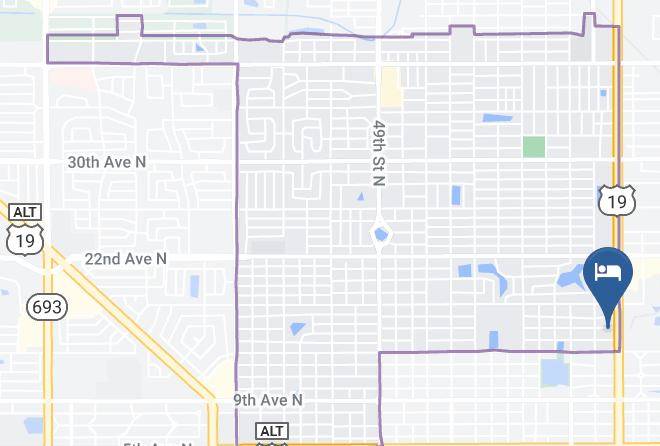 Quality Inn & Suites At Tropicana Field Map
