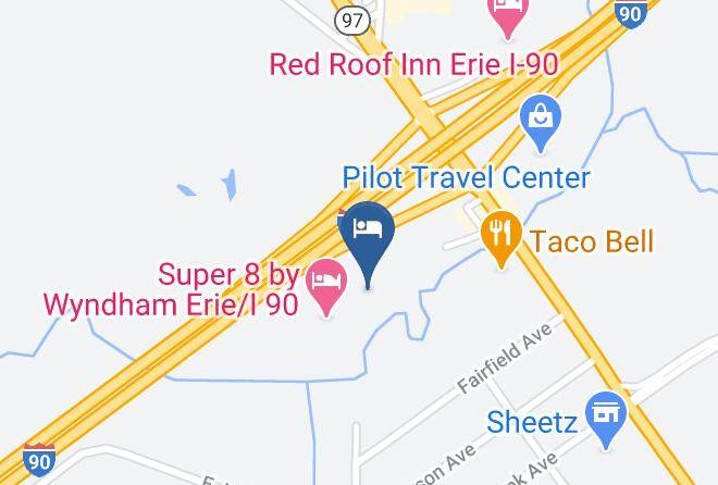 Erie - Quality Inn & Suites Conference Center Across From Casino Maps
