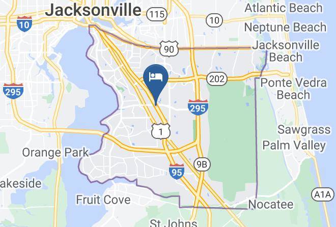 Quality Inn & Suites Jacksonville Fl Map