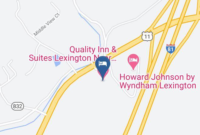 Quality Inn & Suites Lexington Near I 64 And I 81 Map - Virginia - Rockbridge