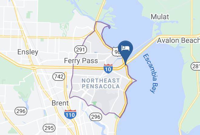 Escambia - Quality Inn & Suites Pensacola Bayview Maps