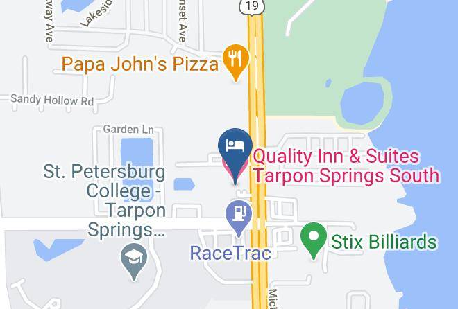 Pinellas - Quality Inn & Suites Tarpon Springs South Maps