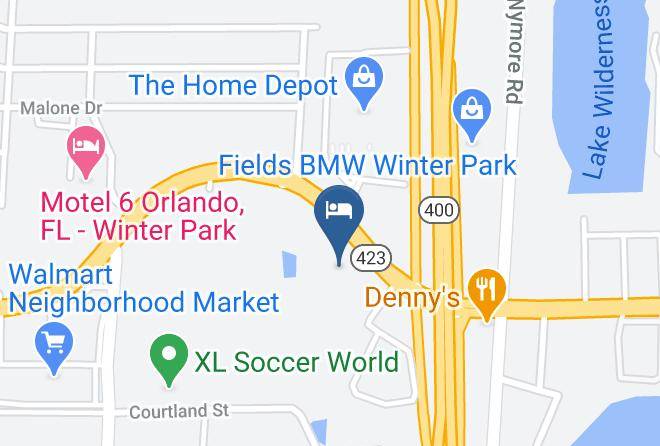 Orange - Quality Inn & Suites Winter Park Village Area Maps