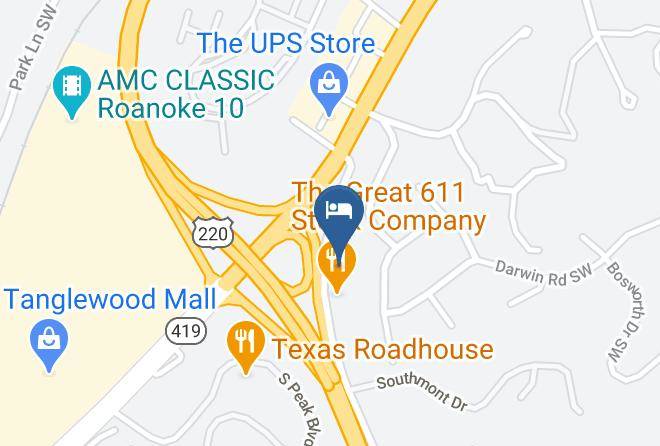 Roanoke City - Quality Inn Tanglewood Maps