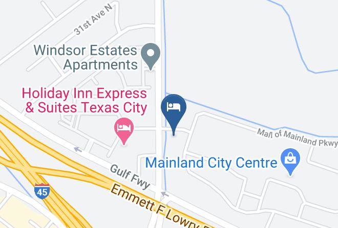 Galveston - Quality Inn Texas City I 45 Maps